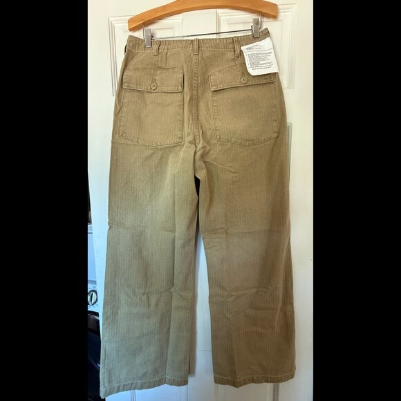R13 NWT Wide Leg Utility Pants 29 Khaki Beige - Picture 7 of 11